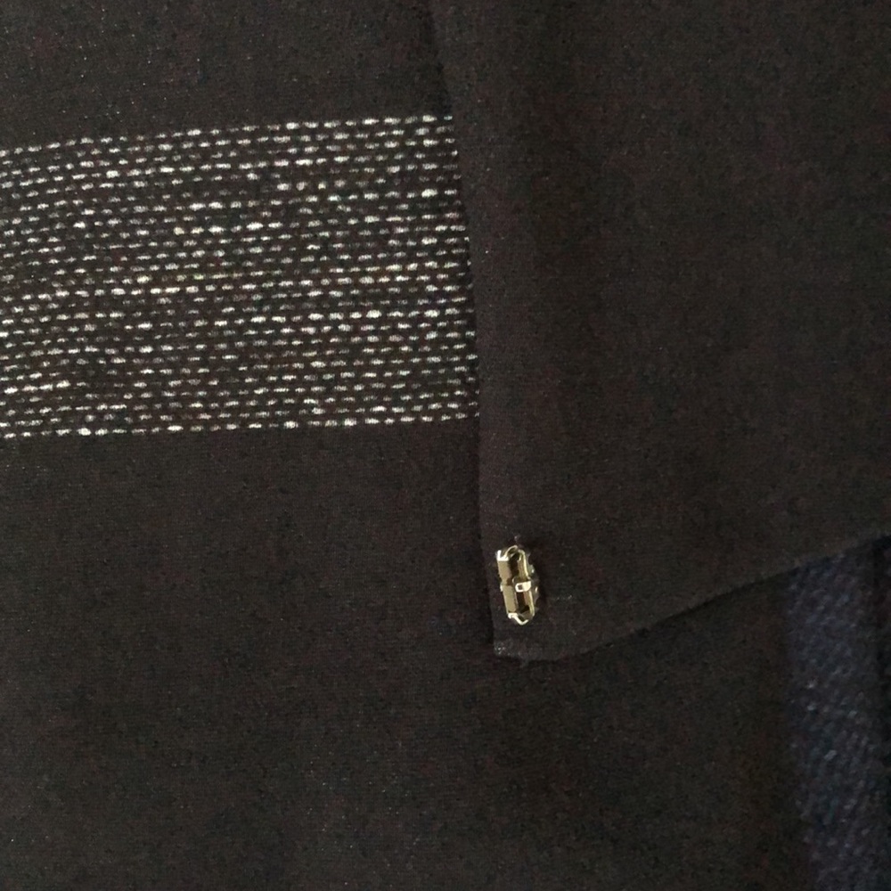 SPORTMAX Navy /Black Plaid cape-like Dress- S-NWT. - Picture 4 of 8